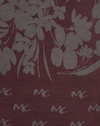 Manila Grace - Sciarpa Jacquard Con Motivo Floreale E Logo Mg All-Over