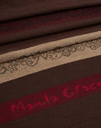 Manila Grace - Sciarpa A Righe Jacquard Multicolor Con Logo Manila Grace