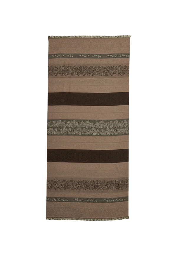 Manila Grace - Sciarpa A Righe Jacquard Multicolor Con Logo Manila Grace