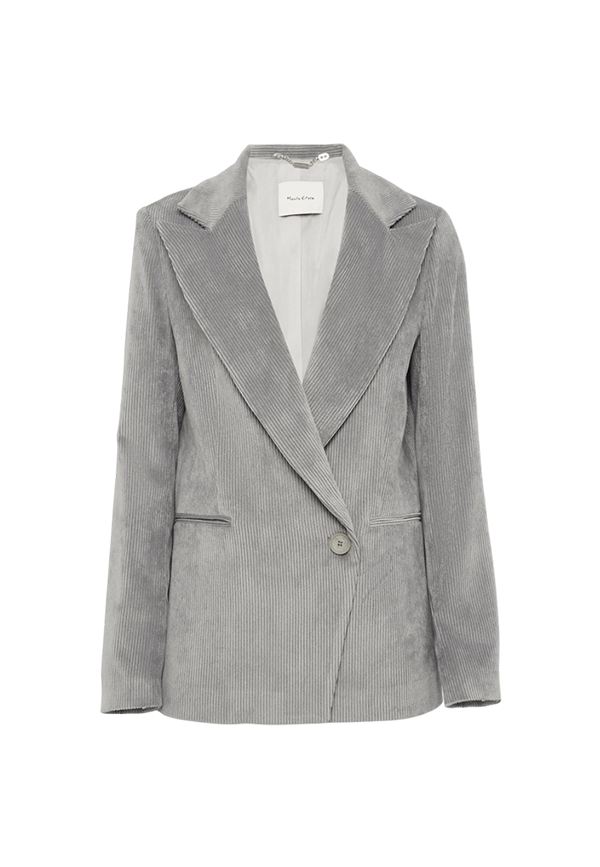 Manila Grace - Blazer Monopetto In Velluto A Costine