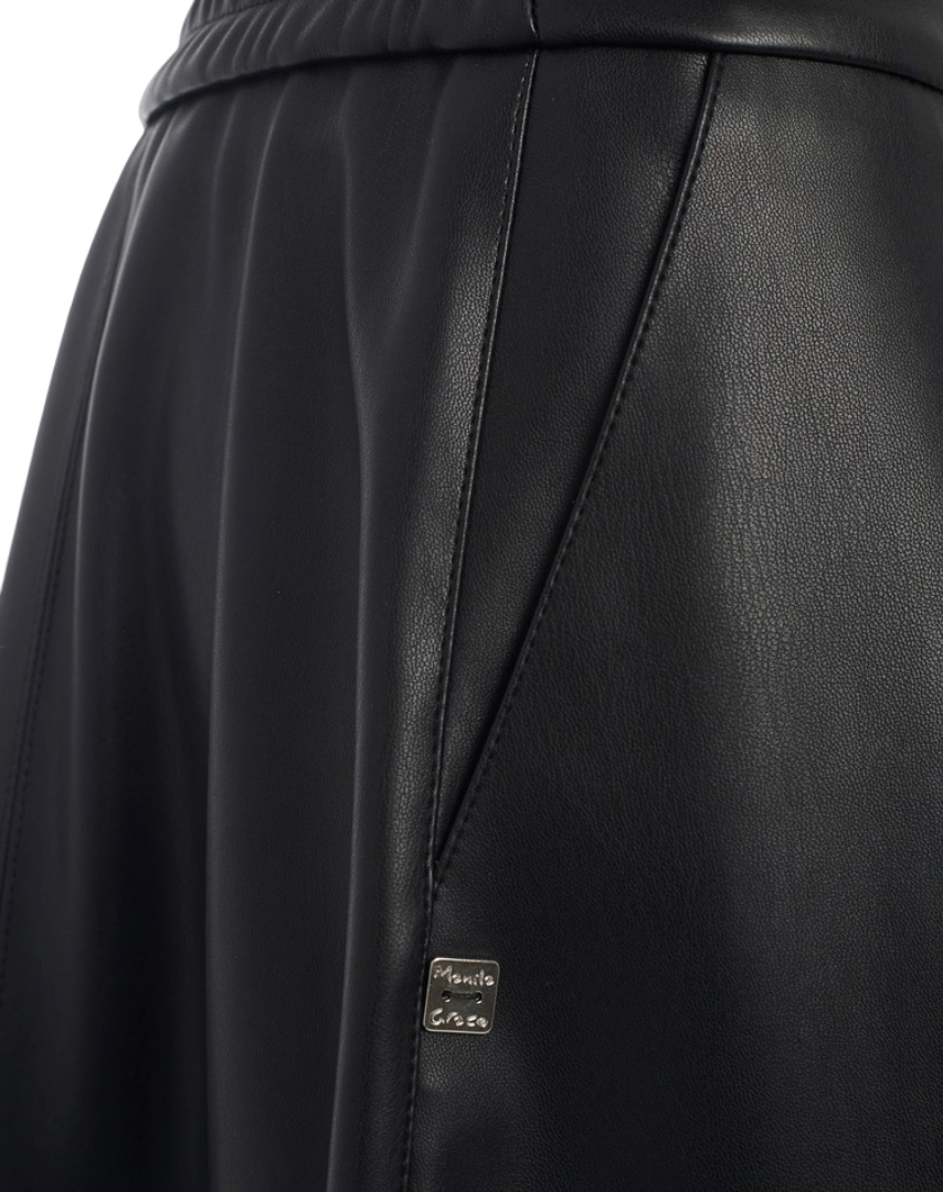 Manila Grace - Gonna Midi Svasata In Ecopelle