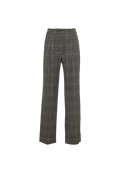 Manila Grace - Pantaloni Dritti Con Risvolto E Motivo Check