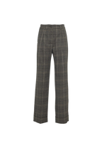 Manila Grace - Pantaloni Dritti Con Risvolto E Motivo Check