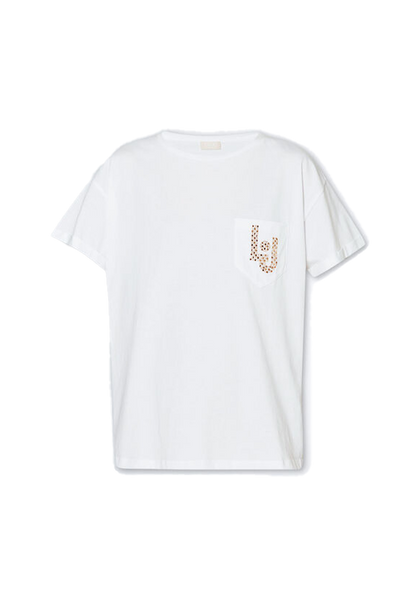 Liu Jo - T-shirt con taschino e strass