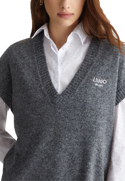 Liu Jo - Gilet in maglia con logo