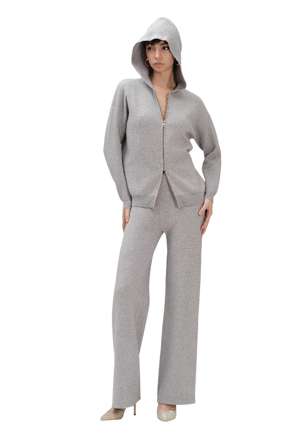 White Wise - Completo in maglia felpa pantalone