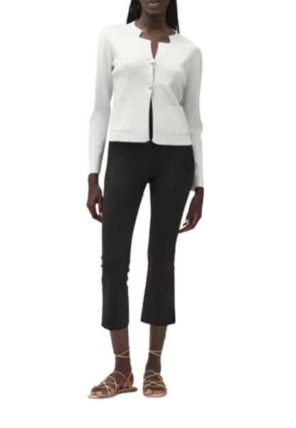 White Wise - Giacca con Tasche a Toppa e Bottoni Oro