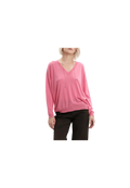 White Wise - Maglia con scollo a V spalla scesa viscosa seta