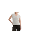 White Wise - Gilet scollo a V maglia inglese lurex