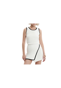 White Wise - Canotta in maglia con dettaglio treccina