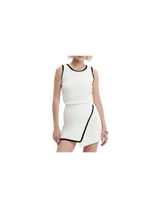 White Wise - Canotta in maglia con dettaglio treccina