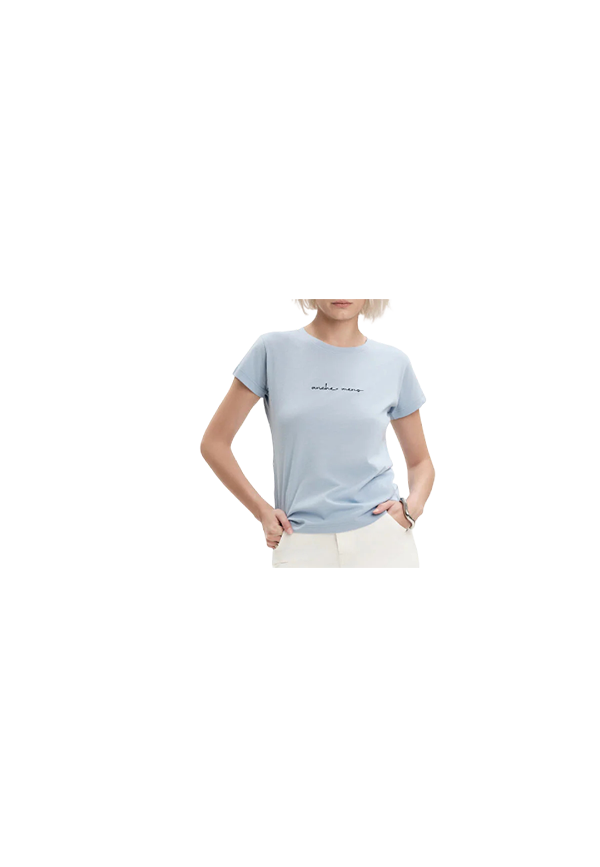 White Wise - T-Shirt scritta ricamo anche meno