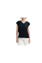 White Wise - Maglia scollo a V filo di scozia