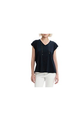 White Wise - Maglia scollo a V filo di scozia