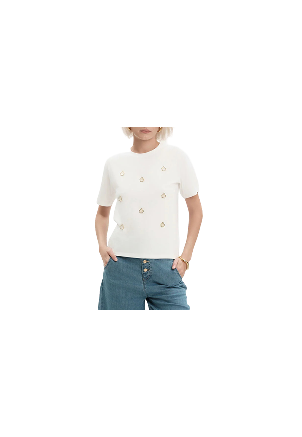 White Wise - T-Shirt over con ciondoli
