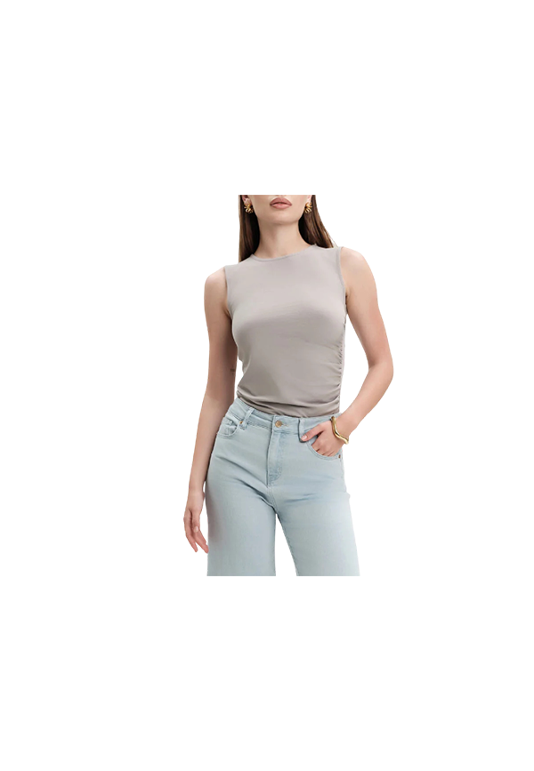 White Wise - Top con drappeggio laterale