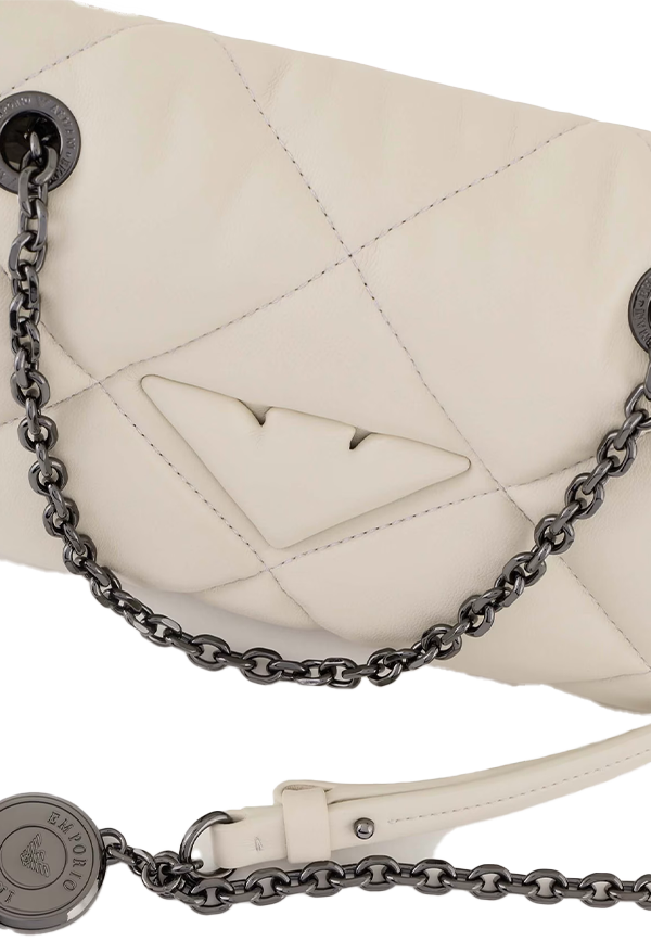Giorgio Armani - Mini bag a tracolla con patta effetto nappa matelassé
