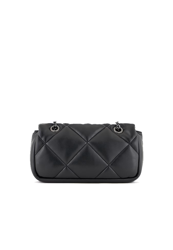 Giorgio Armani - Mini bag a tracolla con patta effetto nappa matelassé