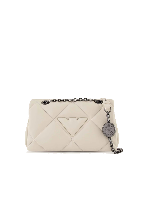 Giorgio Armani - Mini bag a tracolla con patta effetto nappa matelassé