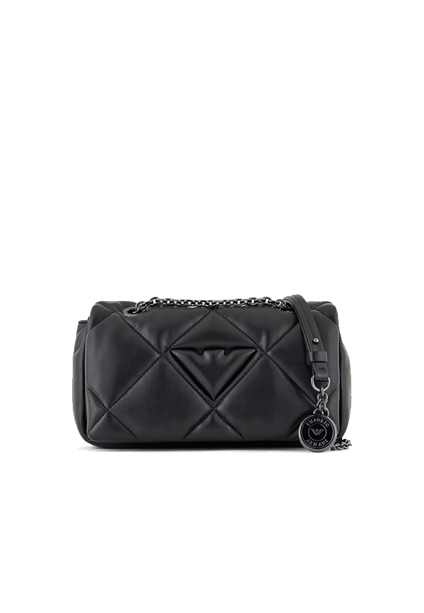 Giorgio Armani - Mini bag a tracolla con patta effetto nappa matelassé