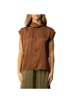 Manila Grace - Blusa In Raso con Colletto