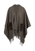 Gran Sasso - Mantella in lana e cashmere con tasche in eco