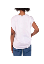White Wise - Maglia scollo a V filo di scozia
