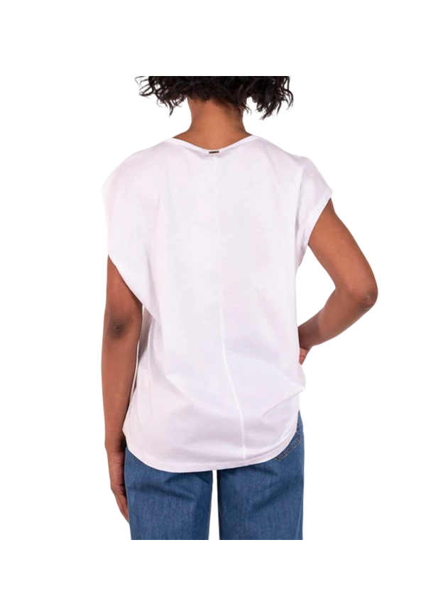 White Wise - Maglia scollo a V filo di scozia