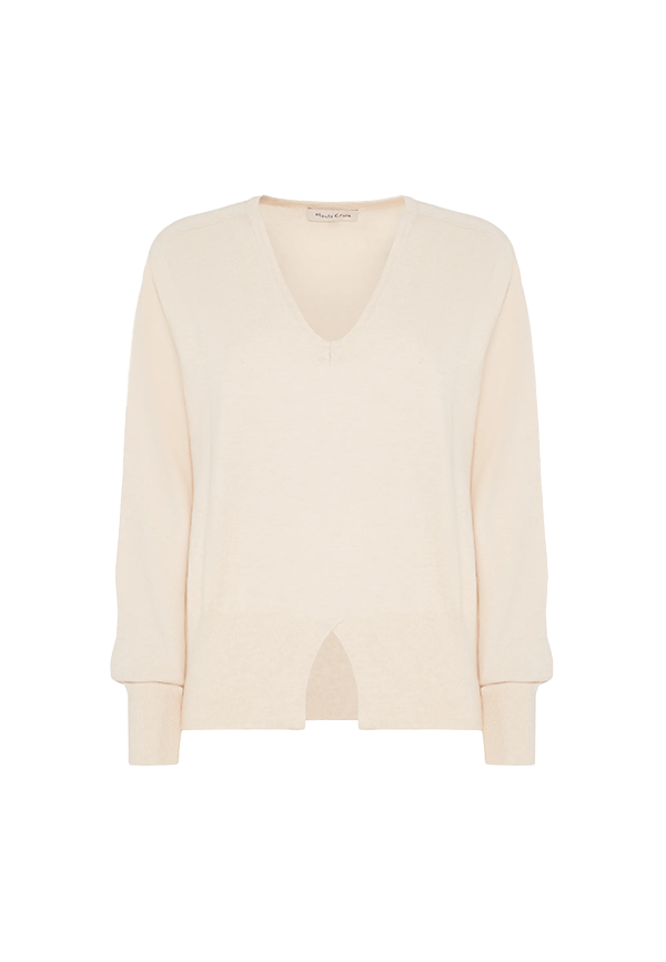 Manila Grace - Maglione Scollo a V con Spacchetto