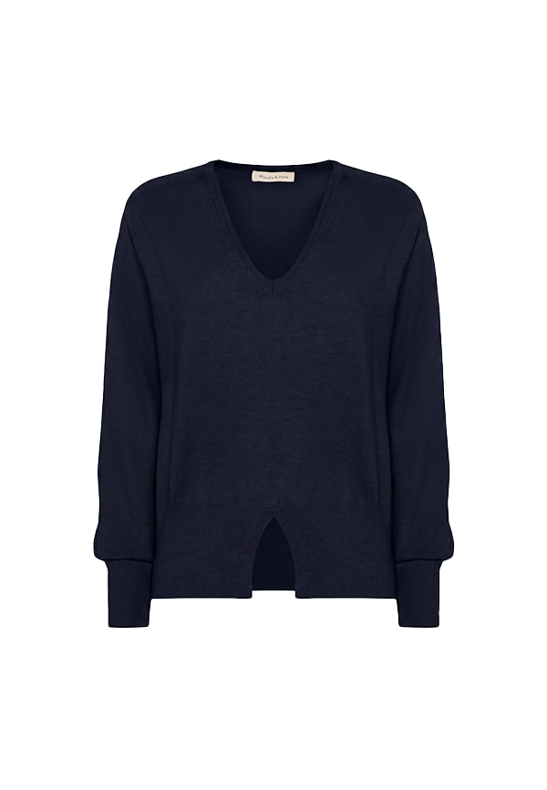 Manila Grace - Maglione Scollo a V con Spacchetto