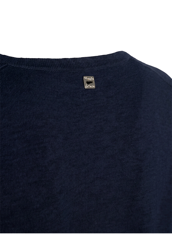 Manila Grace - Maglione Scollo a V con Spacchetto