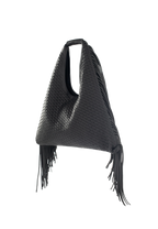 Manila Grace - Borsa Sac Bag con Frange Nero