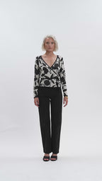 White Wise - Cardigan fantasia con incrocio