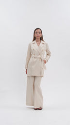 White Wise - Trench effetto denim