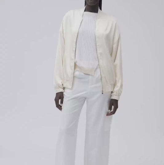 White Wise - Bomber in Raso
