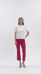 White Wise - T-Shirt con macropaillettes