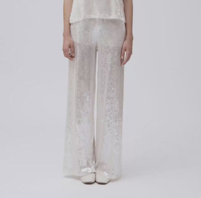 White Wise - Pantapalazzo in Paillettes
