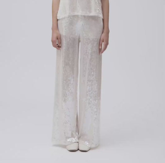 White Wise - Pantapalazzo in Paillettes