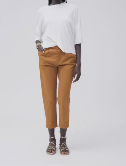 White Wise - T-Shirt in Maglia Chiusa Manica Ampia