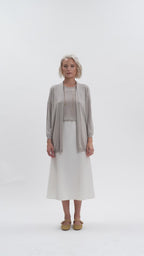 White Wise - Cardigan aperto in viscosa seta
