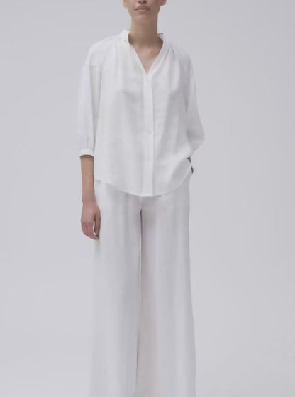 White Wise - Casacca in Modal con Manica a Sbuffo