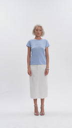 White Wise - T-Shirt scritta ricamo anche meno