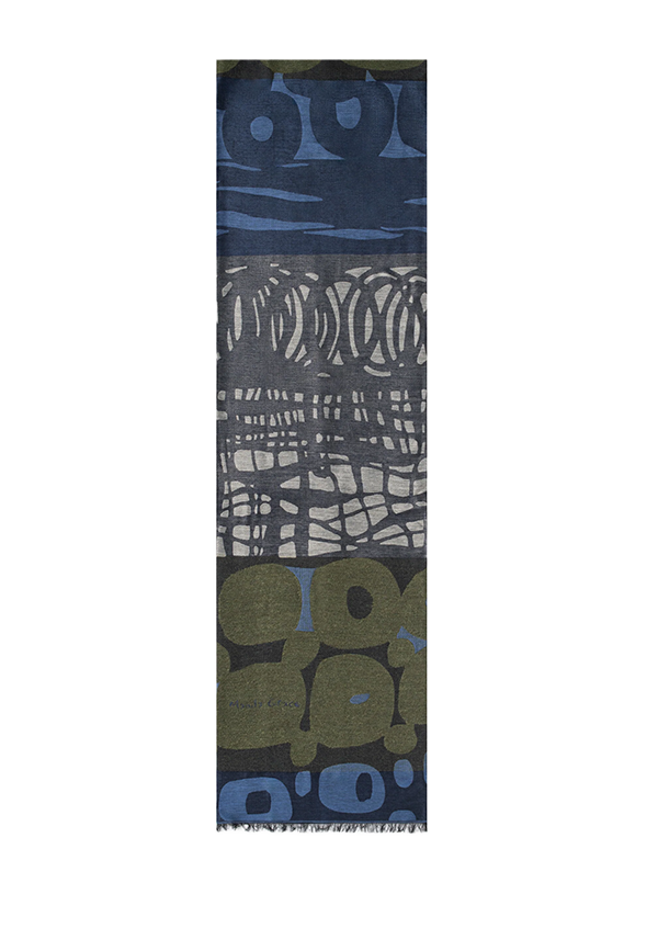 Manila Grace - Foulard con Fantasia Geometrica