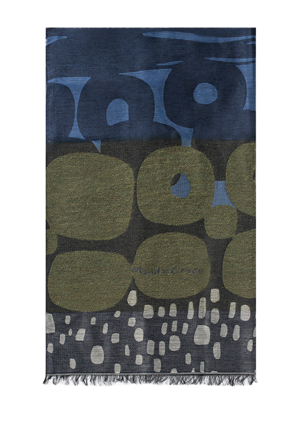 Manila Grace - Foulard con Fantasia Geometrica