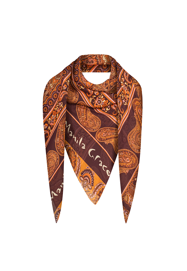 Manila Grace - Foulard con Fantasia Cachemire