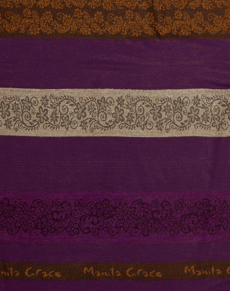 Manila Grace - Sciarpa A Righe Jacquard Multicolor Con Logo Manila Grace